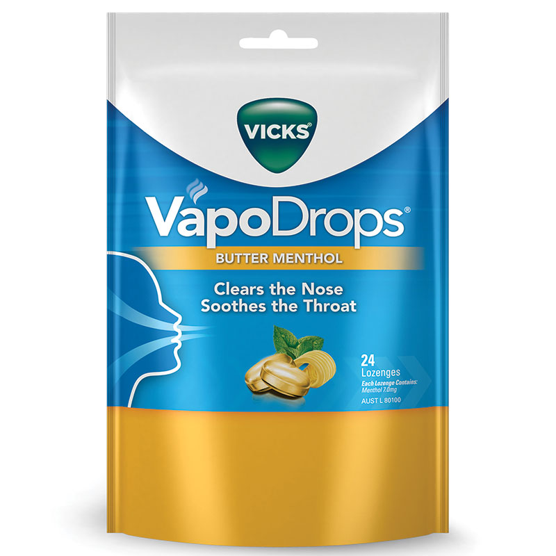 Vicks Vapodrops Butter Menthol 24 lozenges